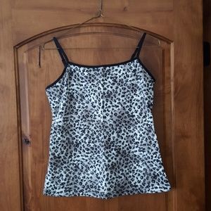 NWOT "George" black/white/grey tank top, size M